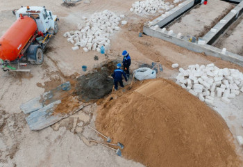 Құлсарыда тұрғын үйлердің іргетасы қаланып жатыр