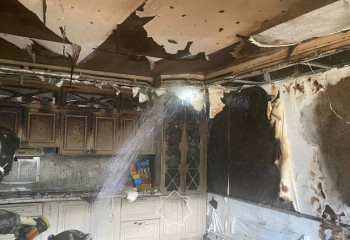 Сильный пожар потушили огнеборцы Актюбинской области