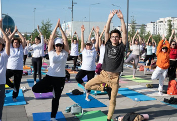 Астанадағы ашық алаңдарда Йога жаттығулары өткізіледі