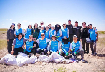 Road-эстафета: Жастар Жамбыл облысын қоқыстан тазартты