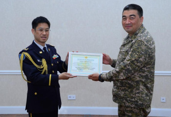 Қорғаныс министрлігінде Жапонияның Қазақстандағы әскери атташесі таныстырылды