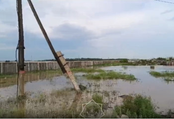 Из-за сильного дождя дома близ Степногорска оказались под угрозой подтопления