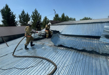 Кафе загорелось в Актюбинской области