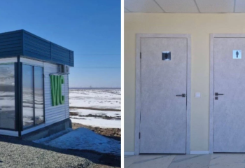 «Ванна бөлмесі бар». Абай облысында жазық далаға 30 млн теңге тұратын әжетхана салынды