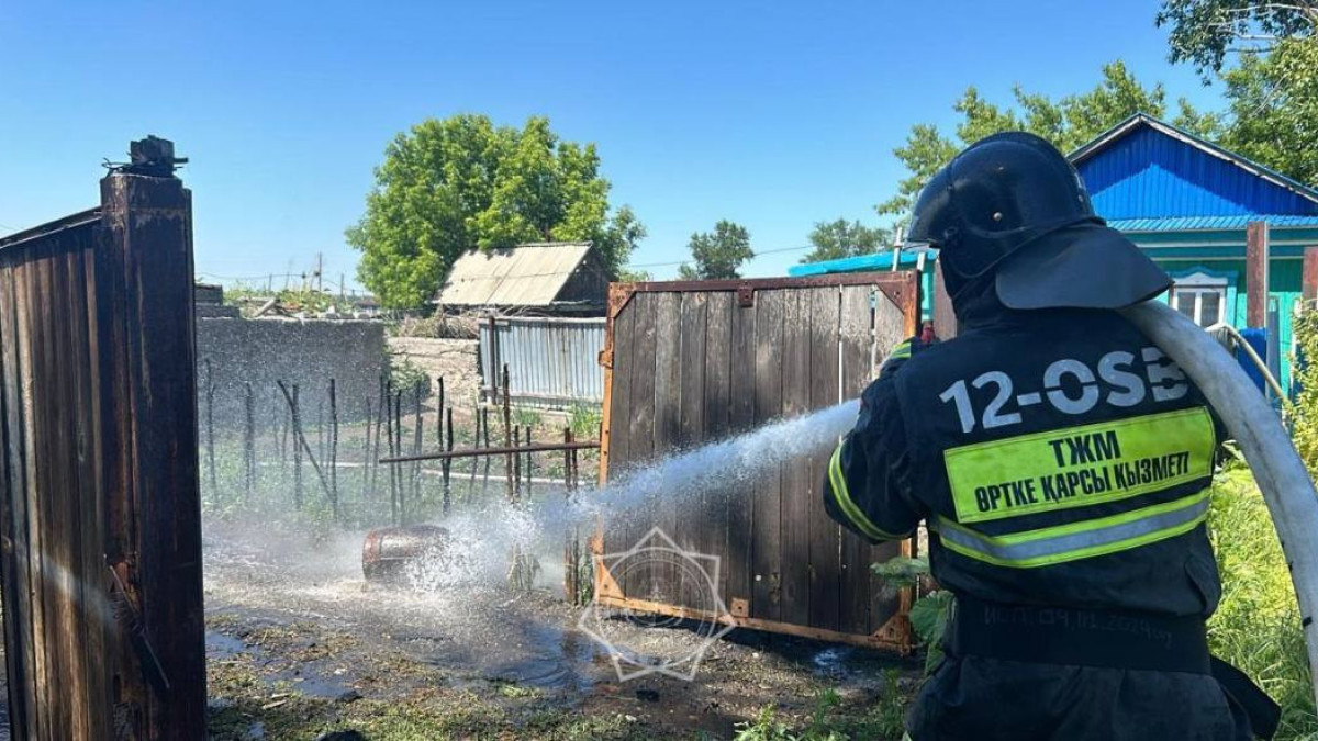 Мужчину спасли из горящего дома в области Абай