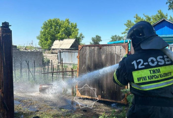 Мужчину спасли из горящего дома в области Абай