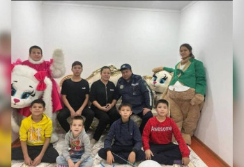 Жамбылские полицейские подарили детям-сиротам семью