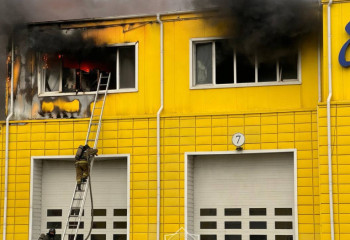 Двухэтажное кафе горело в  Костанае