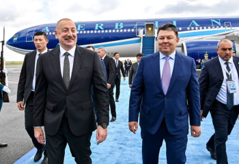 Ильхам Алиев прибыл в Астану для участия в саммите ШОС