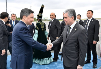 Chairman of the Halk Maslahaty of Turkmenistan  landed  in Astana