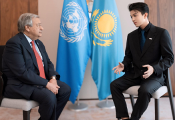 Димаш Құдайберген БҰҰ бас хатшысымен кездесті