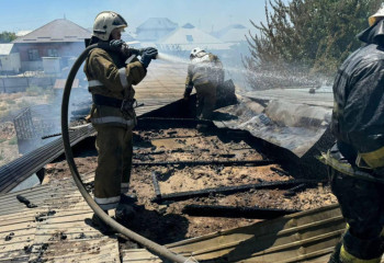 Дом загорелся в Кызылординской области