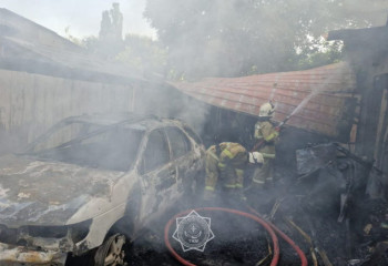 В Алматинской области загорелись дом и авто