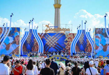 Ақтөбеде Домбыра күнінде бір мезетте 1500 адам күй тартты