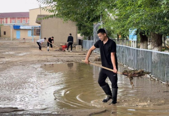 В затопленном районе Жамбылской области ведется оценка ущерба