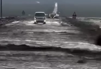 В Алматинской области дождями затопило дорогу