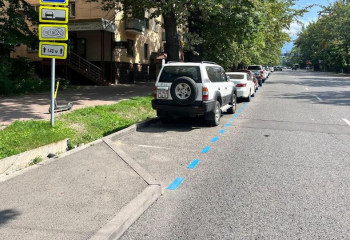 Синюю разметку нарисовали на дорогах Алматы: что это значит