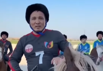 Kazakhstan's national kokpar team prepares for World Nomad Games