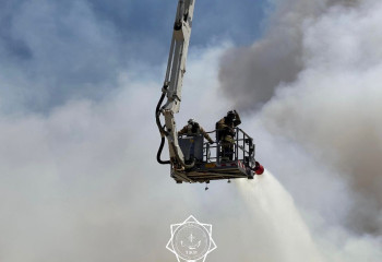 Пожар в индустриальной зоне Шымкента: эвакуировано 200 детей и 164 взрослых