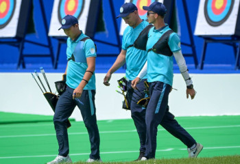 Мужская команда Казахстана по стрельбе из лука потерпела поражение в 1/8 финала