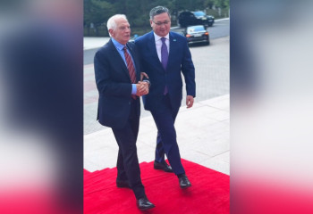 Josep Borrell arrives on an official visit to Kazakhstan