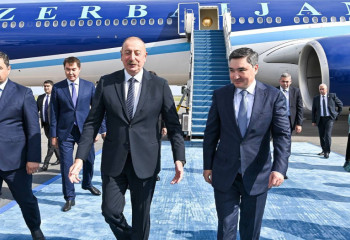 President of Azerbaijan Ilham Aliyev arrived in Astana
