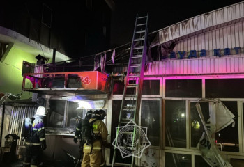 Қызылордада сауда орталығының жанындағы дәмханада өрт болды