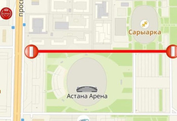 Астанада «Астана Арена» стадионы мен «Сарыарқа» велотрегі арасындағы жол жөнделеді