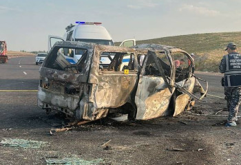 Жамбылда жан түршігерлік жол апатынан 2 полицей мен 4 жолаушы қайтыс болды