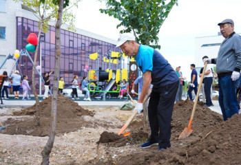 Сквер вместо ЖК создали в Астане