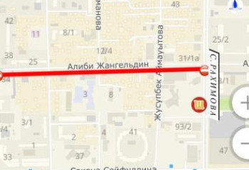 Улицу А. Жангельдина частично перекроют из-за укладки асфальта