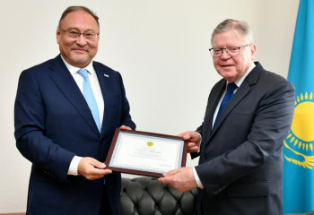 Brazilian Ambassador received at  Kazakh FM on occasion of completion of his diplomatic mission