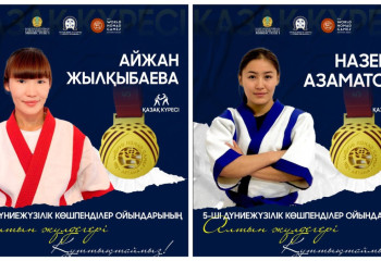 Қазақ күресінен Айжан Жылқыбаева мен Назерке Азаматова алтын медаль алды