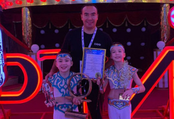 Воздушный дуэт «Аманат» завоевал серебро на международном цирковом фестивале