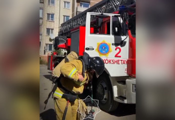 Двоих детей вывели из пожара при помощи спасательных колпаков в Акмолинской области