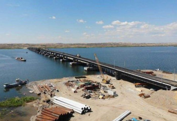 Еліміздегі ең ұзын көпір құрылысы аяқталуға жақын