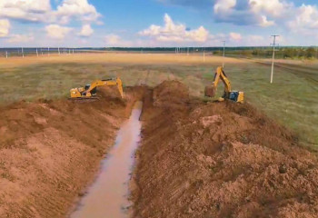 Қоянды ауылында су бұру каналы салынып жатыр