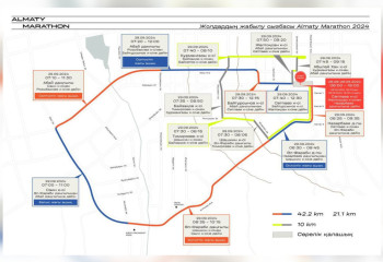В Алматы перекроют дороги в связи с марафоном 29 сентября