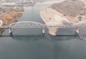 Как выглядит строящийся новый мост через реку Иртыш