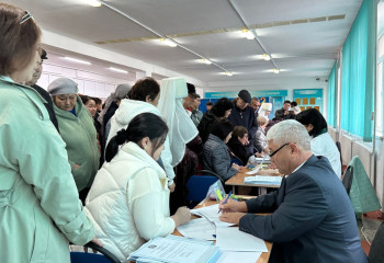 Үлкен ауылының тұрғындары референдумда бірінші болып дауыс берді