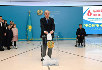 Қасым-Жомарт Тоқаев референдумда дауыс берді