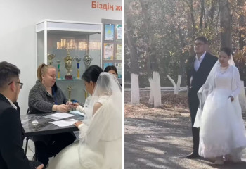 Қарағандыда жас жұбайлар дауыс берді