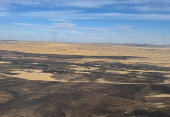 Степной пожар в Карагандинской области ликвидирован — для дотушивания привлекли пять вертолётов