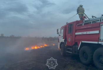 ТЖМ құтқарушылары Қостанай облысында дала өртін сөндірді