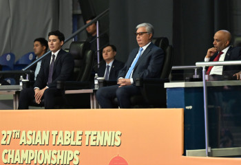 Президент үстел теннисінен Азия чемпионатының финалдық ойындарын тамашалады