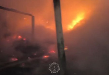 Түркістан облысында жинаулы тұрған 15 тонна шөп жанып кетті