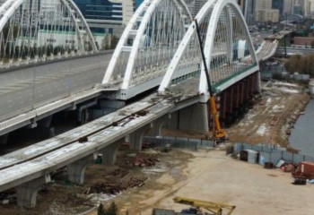Астанадағы Есіл өзені арқылы өтетін LRT аспалы көпірінің құрылысы аяқталды