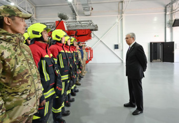 Мемлекет басшысы №23 жаңа өрт сөндіру бөліміне барды