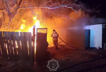 Троих детей спасли и три газовых баллона вынесли при пожаре в Сарани