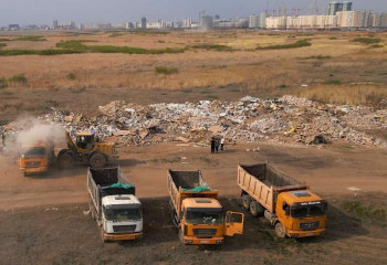 Астанада стихиялық полигондардан 160 мың тоннадан астам қоқыс шығарылды